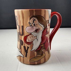 Disney Store Exclusive Grumpy Stubborn & Vexed Red Coffee Cup Mug large 12oz